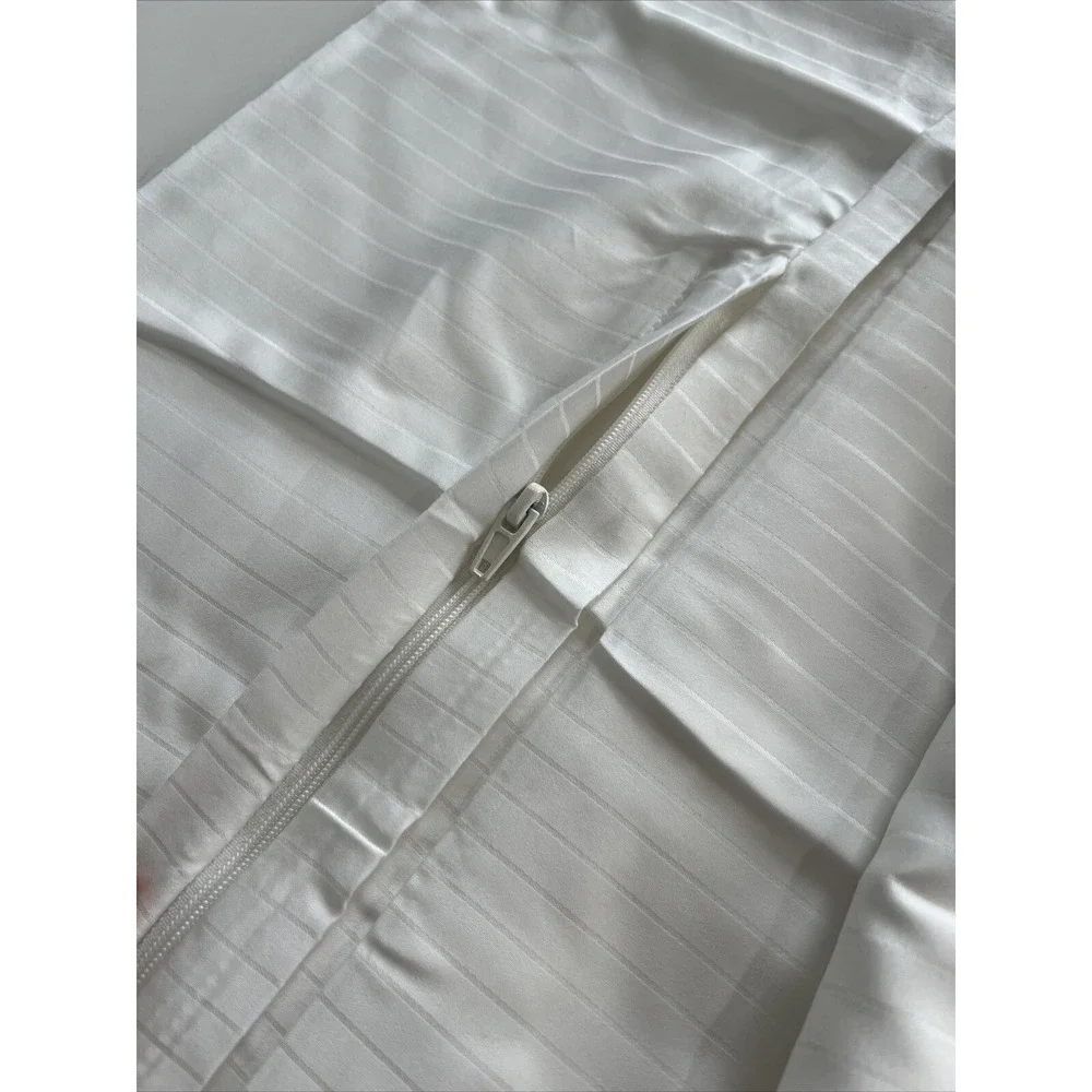 New Ikea Hastskrappa King Duvet cover and 2 pillowcase, white 600 Thread count